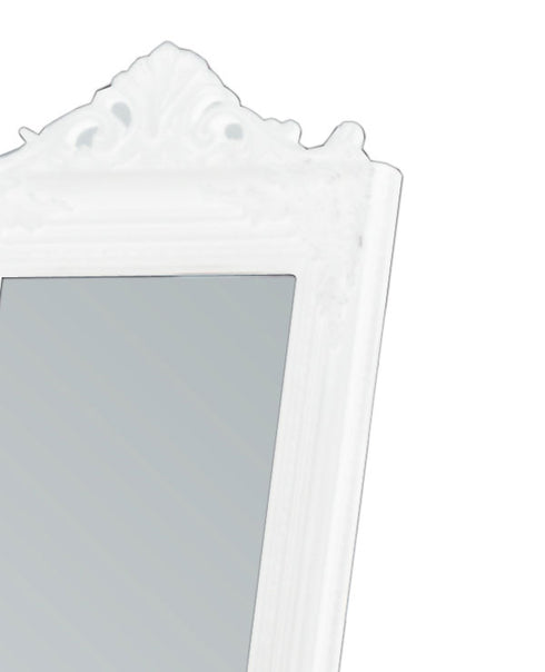 Evelyn Ornate White Large Standing Mirror