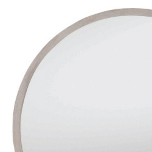 Angela Wood Grain Round Wall Mirror