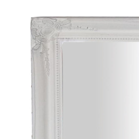 Felicity Ornate Brushed White Wall Mirror