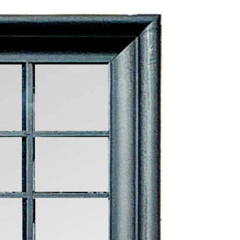 Edward Window Style Black Wall Mirror