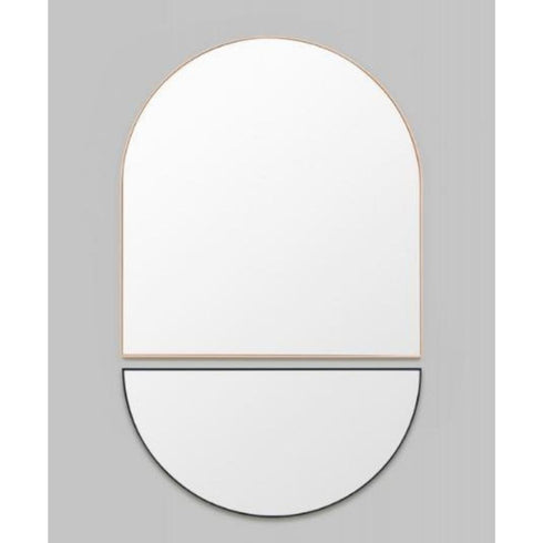 Bjorn Arch Low Black Wall Mirror