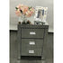 Merida 3-Drawers Mirrored Bedside Table