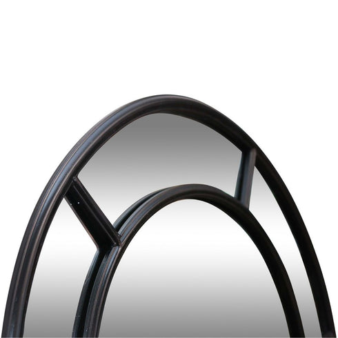 Maxwell Arched Black Wall Mirror
