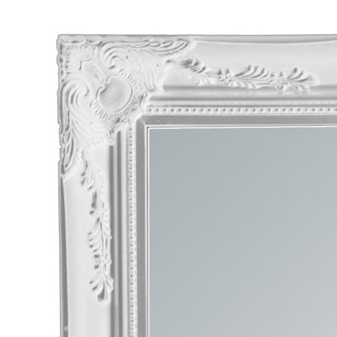 Felicity Ornate Brushed White Wall Mirror
