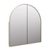 Amaris Satin Brass Arch Mirrored Cabinet