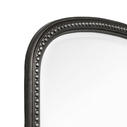 Wren Beaded Arch Antique Black Wall Mirror