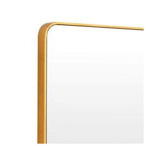 Flynn Brass Curve Rectangular Mirror