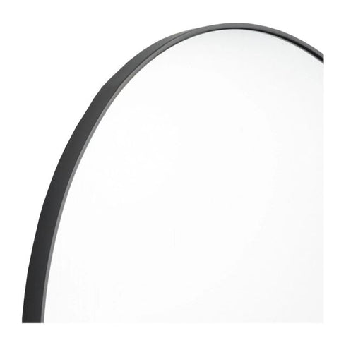 Bjorn Black Round Wall Mirror