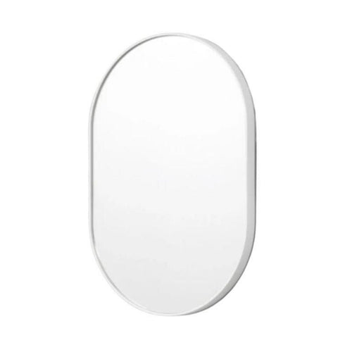 Bjorn Bright White Oval Wall Mirror