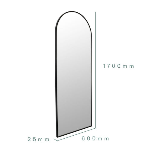 Apsel Arch Black Wall Mirror