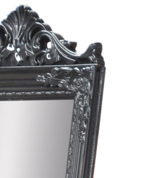 Evelyn Ornate Silver Standing Mirror