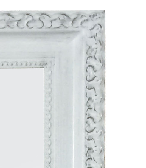 Charlotte Ornate Brushed White Wall Mirror