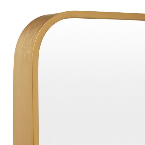 Simplicity Curve Brass Standing Mirror