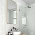 Albin Radius Rectangle Satin Brass Wall Mirror