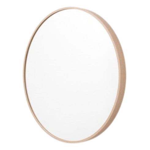 Simplicity Oak Round Wall Mirror