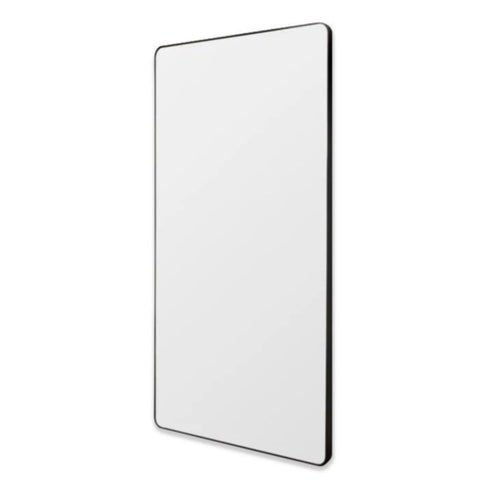 Flynn Black Curve Rectangular Mirror