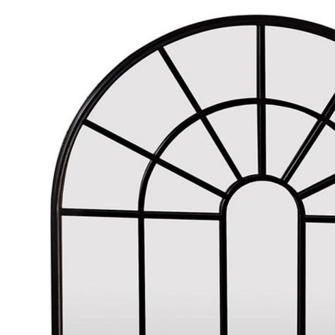 Barclay Arched Black Outdoor Wall Mirror