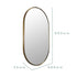 Aaden Pill Satin Brass Wall Mirror