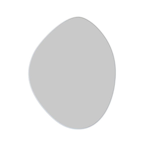Miel Pebble Shape White Wall Mirror