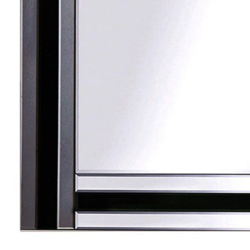Neptune Rectangular Black Wall Mirror