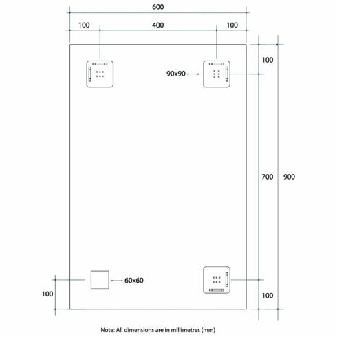 Montana Rectangle Bevel Edge Bathroom Wall Mirror