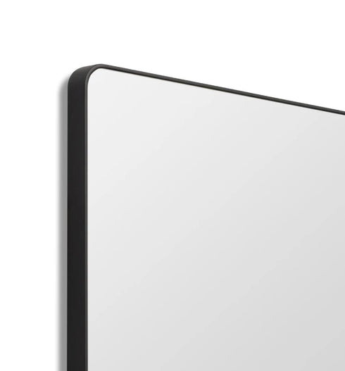 Flynn Black Curve Rectangular Mirror