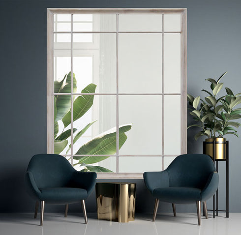 Julius Brushed Wood Wall Mirror