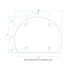 Hamilton D-shaped Bathroom Wall Mirror