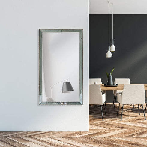 Natalia Mirrored Frame Champagne Wall Mirror