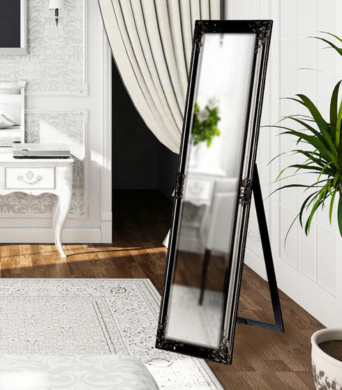 Tuscany Ornate Black Dress Mirror