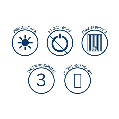 Edith Arched LED Premium Backlit Bathroom Mirror