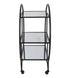 Calder Black Mirrored Bar Trolley
