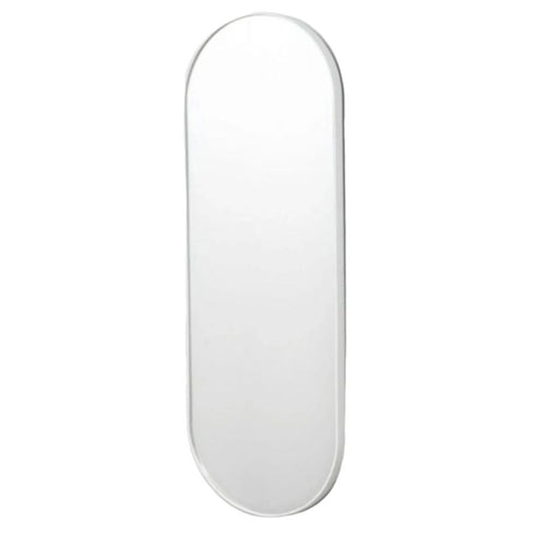 Bjorn Bright White Oval Wall Mirror