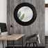 Hudson Black Round Mirror