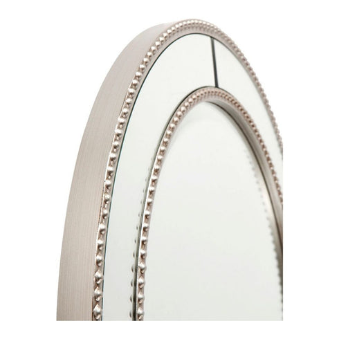 Zeta Antique Silver Round Wall Mirror