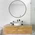 Osric Black Round Mirror