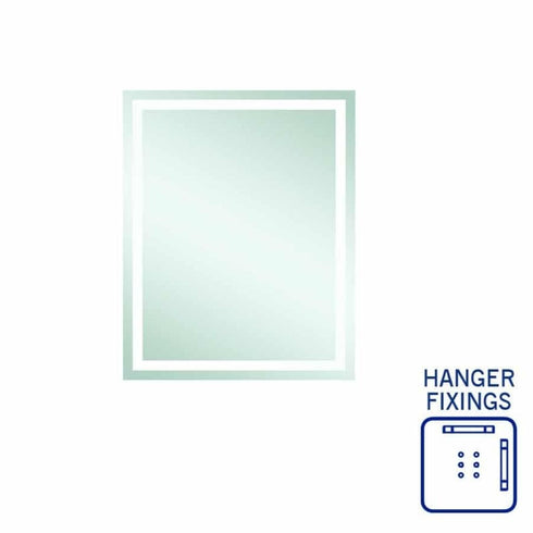 Sierra Bathroom Wall Mirror with Sandblasted Border