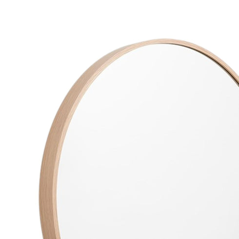 Simplicity Oak Round Wall Mirror