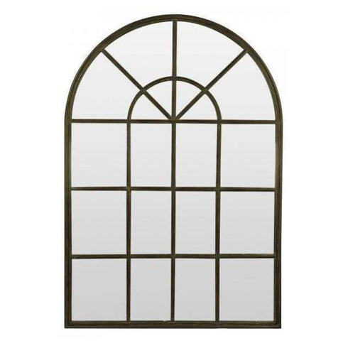Dove Arched Antique Black Wall Mirror