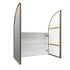 Amaris Satin Brass Arch Mirrored Cabinet