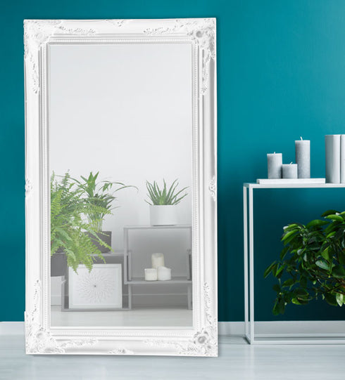 Felicity Ornate White Gloss Wall Mirror