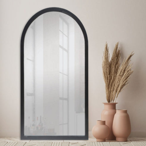 Angeliena Arch Black Wall Mirror