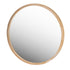 Tisha Light Wood Round Mirror