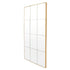 Loft Window Style Brass Wall Mirror