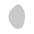 Miel Pebble Shape White Wall Mirror