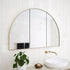 Myli 3-Door Arch Satin Brass Mirror Cabinet
