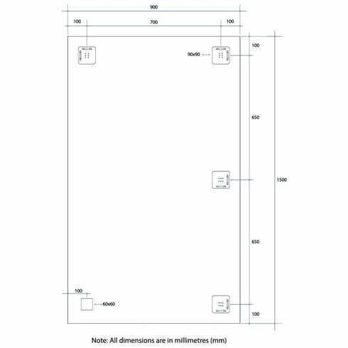 Montana Rectangle Bevel Edge Bathroom Wall Mirror