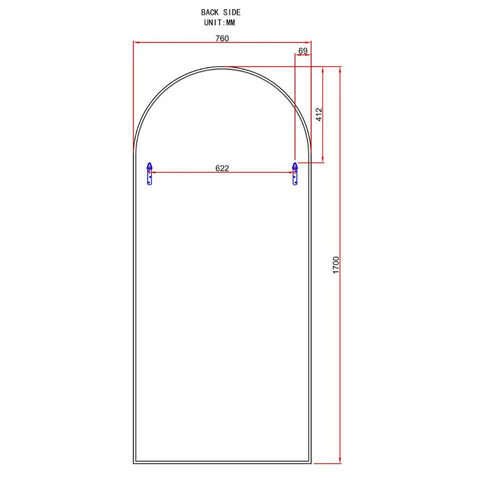 Aiva Arch White Wall Mirror