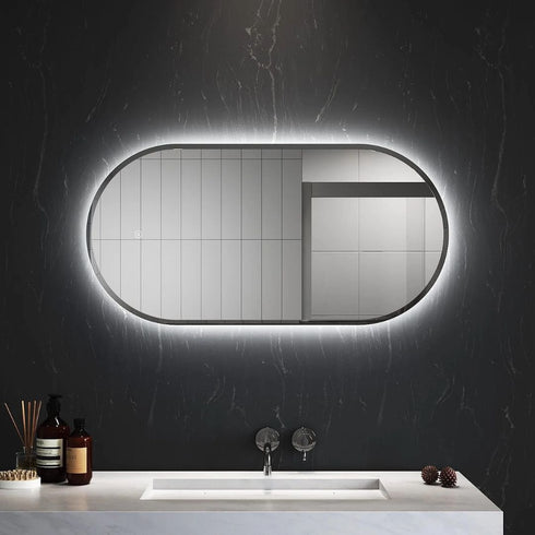 Aler Anti-Fog Oval LED Illuminated Bathroom Mirror