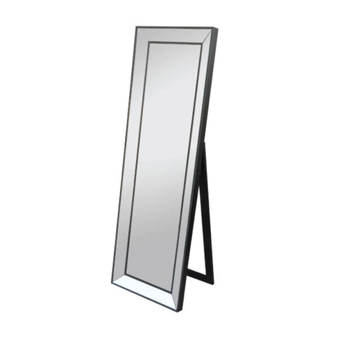 Melania Black Mirrored Frame Wall Mirror